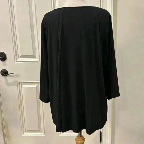 Joan Rivers size 1X black tunic NWOT - Picture 2 of 8